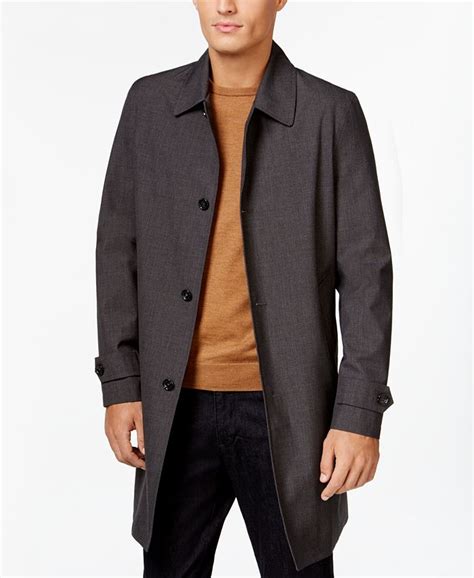 michael kors long mens wool coat|Michael Kors single breasted coat.